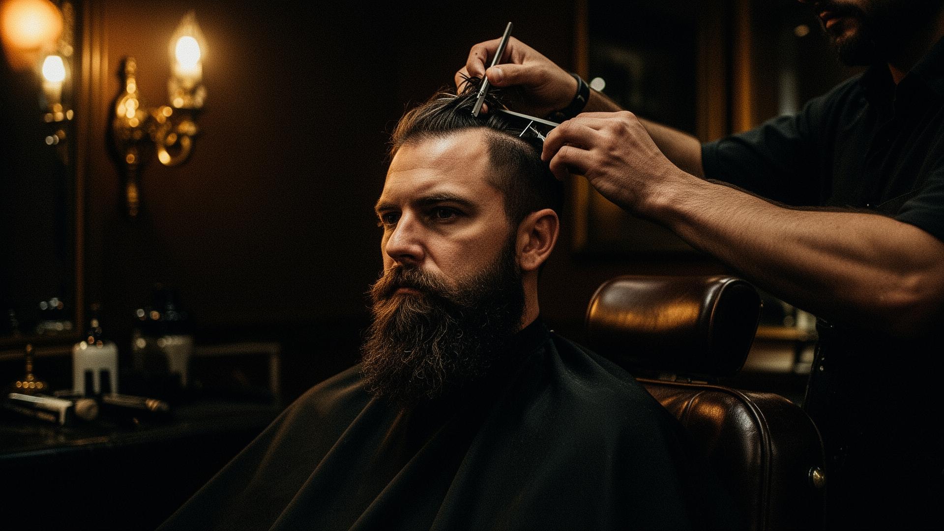 Master barber at work